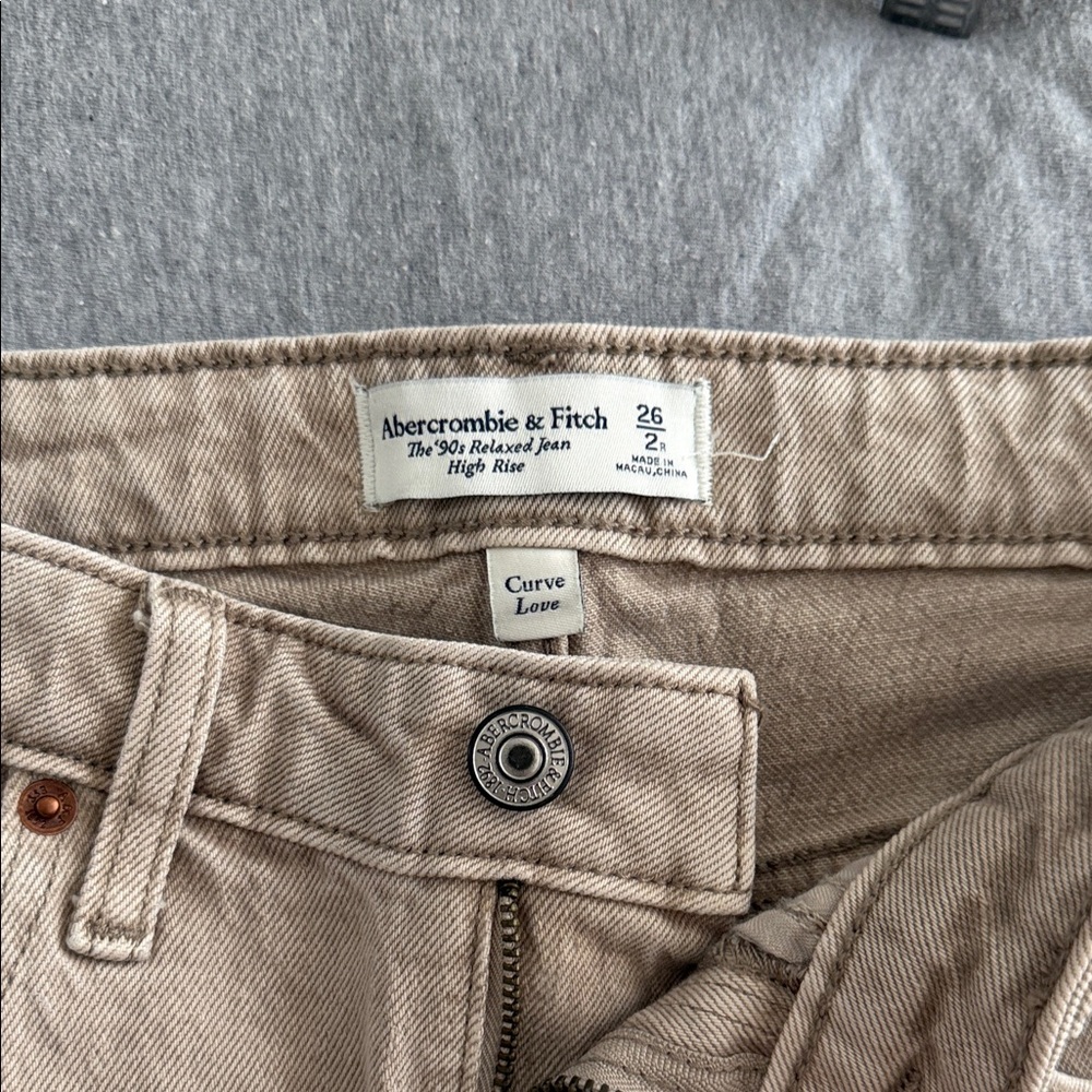 Abercrombie & Fitch Tan High Rise Jeans